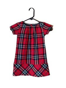 Nautica Dress Girl’s Size 4T, Red Plaid, Short Sleeves, Lined, Nice Condition - Picture 1 of 4