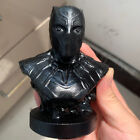 372g Avenger Black Panther Portrait Carving Obsidian Stone Crystal Collection