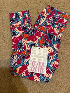 LuLaRoe kids S/M Multi Flowers floral print New leggings 2-8 NWT Small Medium - Picture 1 of 2