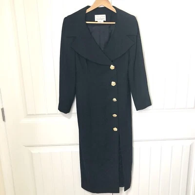 Blazer Rickie Freeman Para TERI JON Botones Negros y Dorados Doble Pecho MIDI 6 Foto 1 de 4