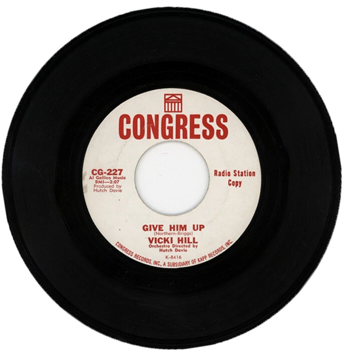 VICKI HILL "GIVE HIM UP c/w BACHELORS DO GET LONELY" DEMO 1965 NORTHERN SOUL - Image 1 of 1