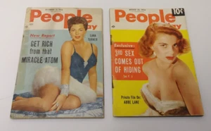Vintage People Today Magazine December & August 1954 Lana Turner Abbe Lane - Picture 1 of 3