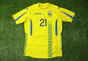 UKRAINE TEAM # 21 2017/2018 PLAYER ISSUE FOOTBALL SHIRT JERSEY HOME JOMA SIZE M - Picture 1 of 11