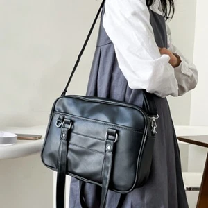 Japanese College JK Uniform Handbag Satchels Students Faux Leather Shoulder Bags - Picture 1 of 12