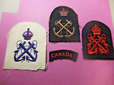 4 Canada Military Navy Uniform and Blazer Rank Crest Badges - Worn