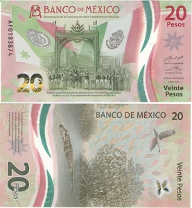 20 PESOS MEXICO UNCIRCULATED - NEW BILL- BILLETE DE 20 PESOS FREE SHIPPING  - Picture 1 of 1