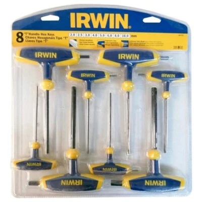 Irwin T10771 8 Piece T-Handled Hexagon Key Set 2-10mm Hex Tee - Image 1 of 2