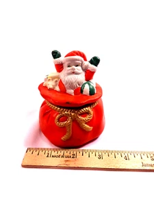 Hermitage Pottery 1995 LimitedEdition Santa Trinket Box Christmas w/original box - Picture 1 of 6