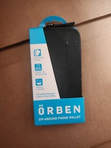 ORBEN Zip-Around Phone Wallet Case with Multiple Card Slots - Black - Picture 1 of 1