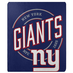 NEW Football NFL Licensed New York Giants Fleece Throw Blanket 50" X 60"