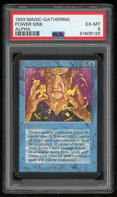 1993 MTG Magic the Gathering Card Alpha Prodigal Sorcerer PSA 6 TCG - Image 1 of 2
