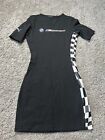 PUMA x BMW Racing M3 Motorsport Statement Black Dress Mini Womens XS Checkered