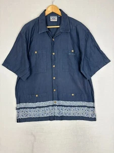 RIP CURL Mens Shirt Size 2XL Button Up 4 Pockets Surfing Hawaiian Embroidered - Picture 1 of 8