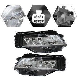 For 2021-2023 Nissan Rogue Black LED Headlights Healamps Pair Left+Right LH+RH - Picture 1 of 13