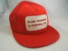 Fluid Transfer & Control Ltd Patch Hat Vintage Red Snapback Trucker Cap