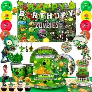 169 Pcs Plants Vs Zombies Party Decorations Game Party Supplies Balloons Plates - Picture 1 of 10