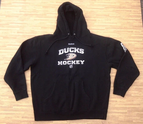 Anaheim Ducks Hockey 2014 Stanley Cup Hoodie ~ Men's Large L ~ Reebok Hockey Cover