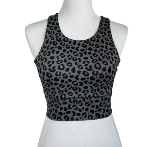 All Fenix Damen Animal Print Crop Top Größe Large schwarz grau Cutout Activewear - Bild 1 von 9