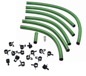 Premium OM603 Mercedes Green Braided Viton Diesel Return Lines (Biodiesel Safe!) - Picture 1 of 6