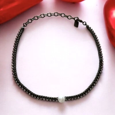 Collar Lionette By Noa Sade Swarovski cristal y latón vintage llamativo Foto 1 de 4