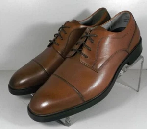 157856 MS50 MENS SHOE SIZE 9 M TAN LEATHER LACE UP  JOHNSTON & MURPHY - Picture 1 of 4