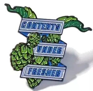 Lagunitas Brewing Company CONTENTS UNDER FRESHER Lapel Pin (071623) - Picture 1 of 3
