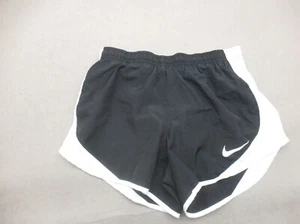 NIKE DRI-FIT Size S Girls Black Stretch Waist Lined Athletic Running Shorts 896 - Picture 1 of 8