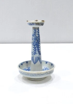 Lámpara de aceite china de porcelana azul y blanca Foto 1 de 4