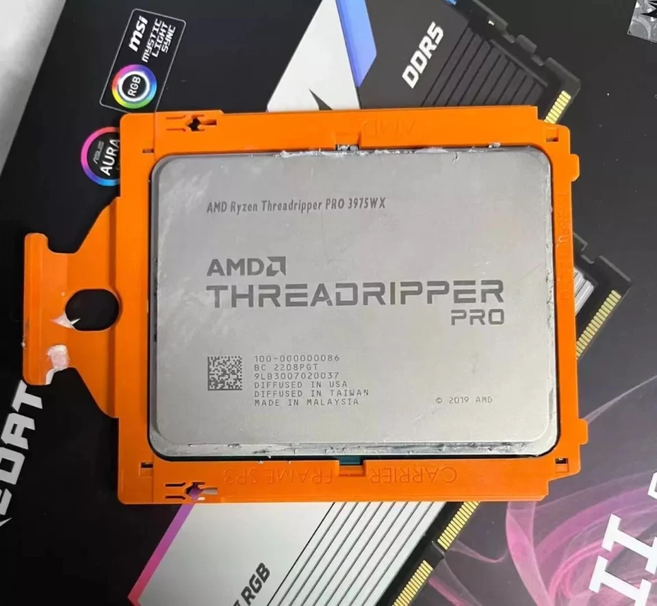 AMD Ryzen Threadripper Pro 3975WX 3.5GHz 32-Core PCIe 4.0 sWRX80 CPU Processor - Image 1 of 1