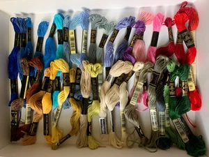 Various brands of Floss Lot Embroidery Thread Skeins 37 Set No Duplicates - Picture 1 of 6