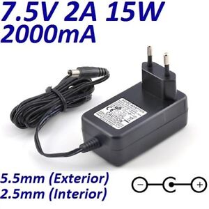 Chargeur Courant 7.5V 2A 2000mA 5.5mm 2.5mm 15W Power Source Alimentation PSU