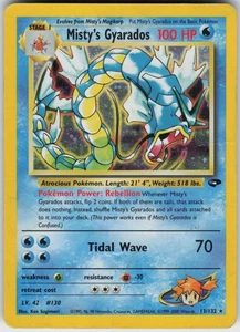 Pokemon Misty's Gyarados 013/132 Gym Challenge Holo card Unlimited Heavy Play - Picture 1 of 2