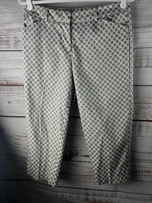 New Directions Capri Pants Women’s 6 Petite Gray/white Cotton Blend - Image 1 of 4