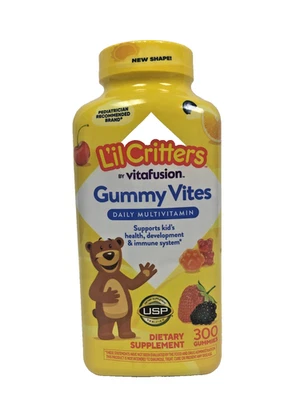 GOMITAS LIL CRITTERS Vitafusion Diario Multi Vitamina 300 cuentas Multi Sabor Fruta Foto 1 de 4