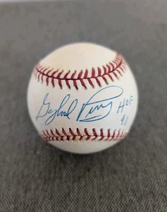 Lanzador del Salón de la Fama con Inscripción Gaylord Perry Autografiado MLB "HOF 91" - Imagen 1 de 5