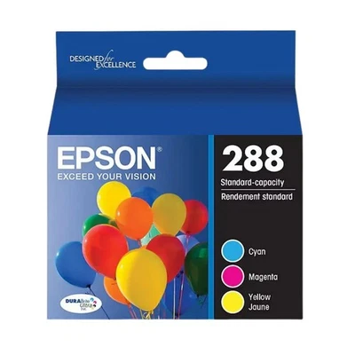 Epson 288 T288520 DURABrite Ultra Ink Cartridge Set – Cyan Magenta Yellow - Image 1 of 2