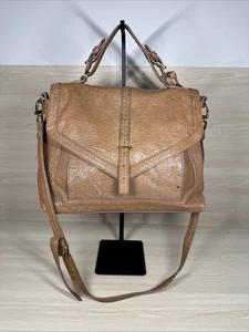 Tory Burch Handbag 797 Large Leather Satchel Tote Authentic Light Brown $625 - Picture 1 of 15