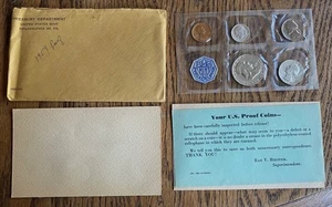 1959 UNITED STATES MINT SILVER PROOF SET -  ALL MINT PACKAGING INCLUDED - Picture 1 of 6