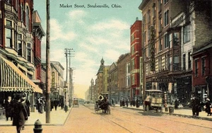 Postal LP02 Steubenville Ohio Market St. 1910 - Imagen 1 de 2