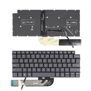 US Laptop Keyboard for DELL Latitude 3301 3410 Gray with Backlit without Frame - Picture 1 of 5