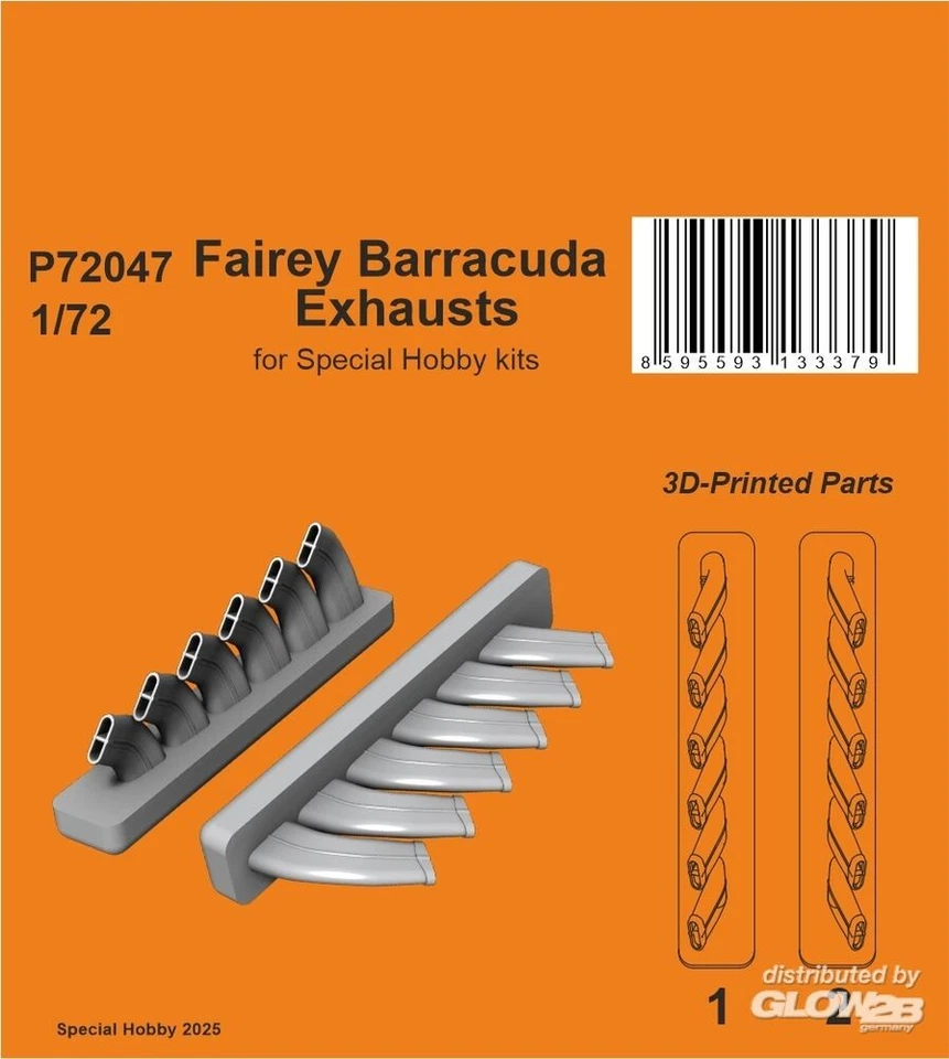 CMK: Fairey Barracuda Exhausts for Special Hobby in 1:72 [5593133379] - Immagine 1 di 1
