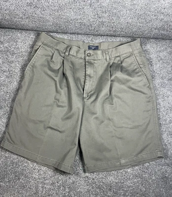 Pantalones Cortos Dockers Para Hombre 38 Gris/Verdoso Cremallera Botón Cinturón Trabillas Aire Libre Golf Caminar Foto 1 de 4