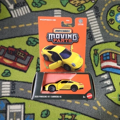 Piezas móviles Matchbox 2020 Porsche 911 Carrera 4S amarillo diecast MBX Foto 1 de 4
