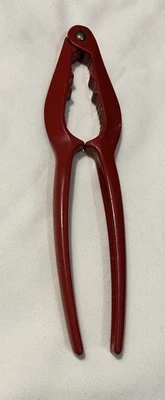 VNTG Nut/Lobster Cracker Red Coated Made In Italy 6” - Image 1 of 4