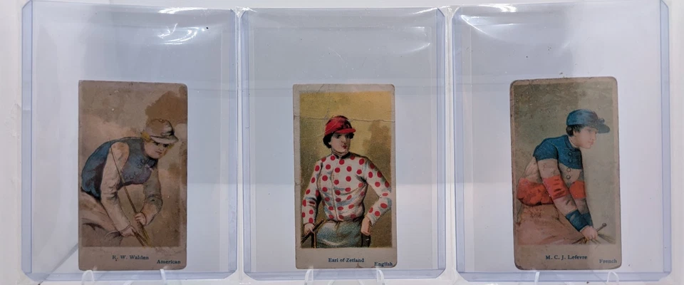 Juego de 3 cartas American Caramel 1912 E47-- Mal estado. Arruga de manchas. Tarjeta de relleno Foto 1 de 4