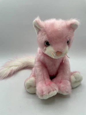 Ty Classic Glamour Pink Sparkle Cat Kitten Shimmer Glitter 10" Plush 2003 Buddy - Image 1 of 4