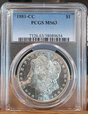 1881 CC Morgan Silver Dollar PCGS MS-63 - Great Coin!! - Image 1 of 4