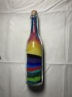 Colored Sand Art in Glass Bottle Great Condition Colorful Gift