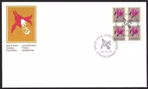 Canada # 710 Block "SHOOTING STAR" Brand New 1977 Ofdc Block Issue - Picture 1 of 2