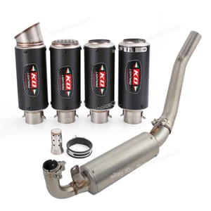 For Aprilia GPR250R GPR250S 2021-2024 51MM Carbon Muffler Tips Exhaust Mid Pipe - Picture 1 of 12